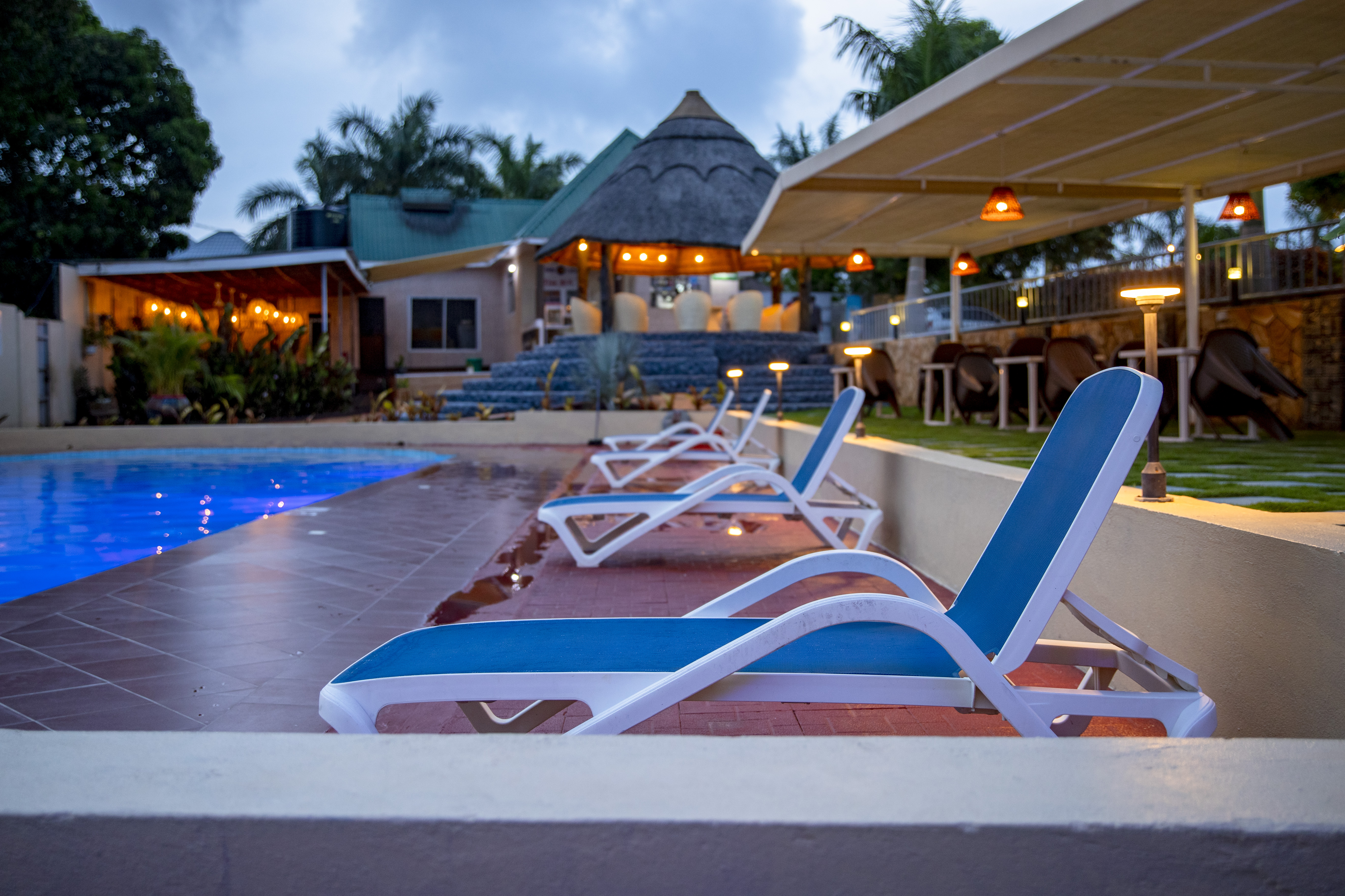 Relaxing pool view